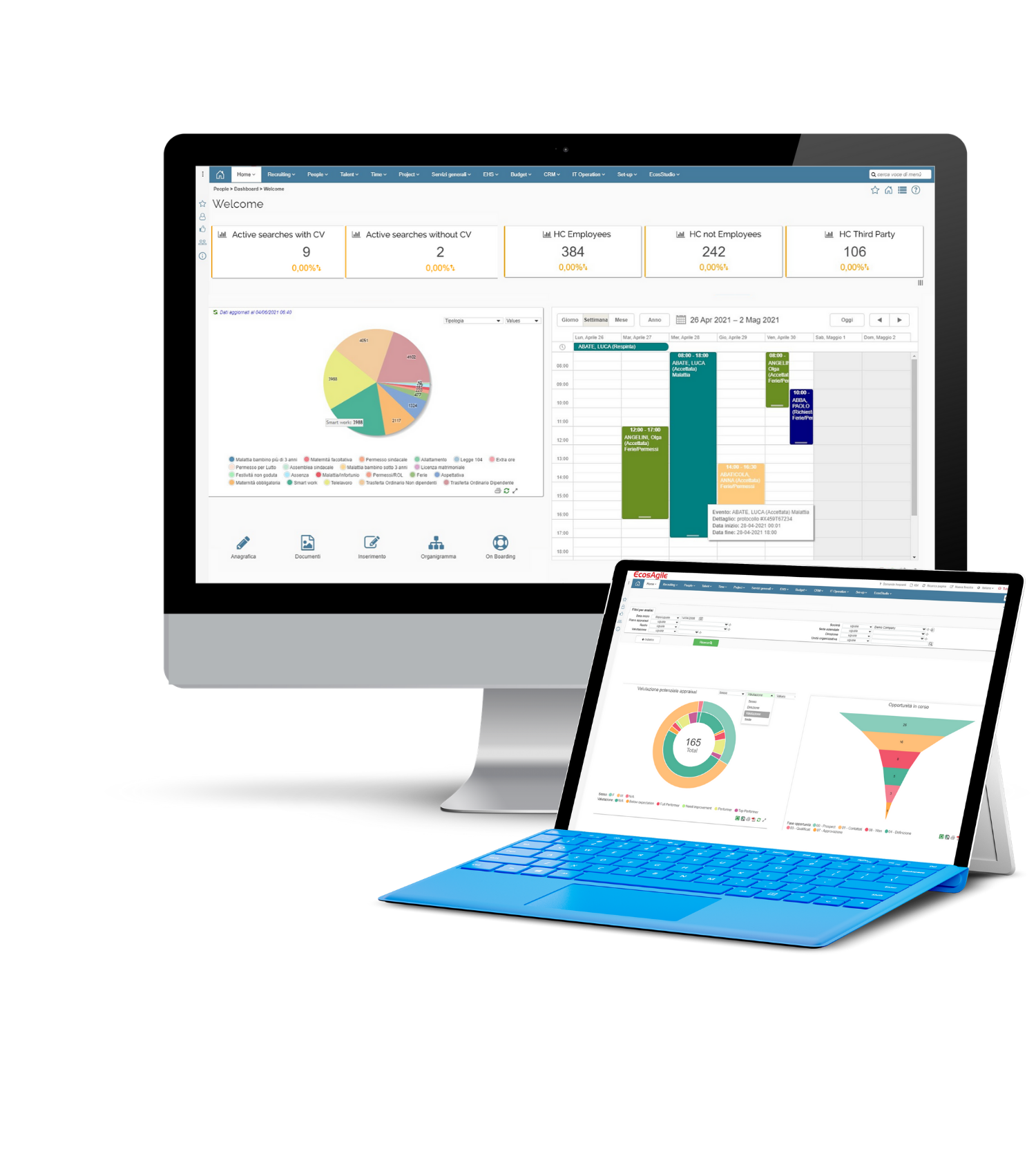 screenshot of EcosAgile Project & Timesheet